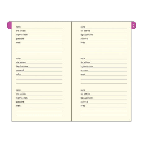 Internet Address & Password Book