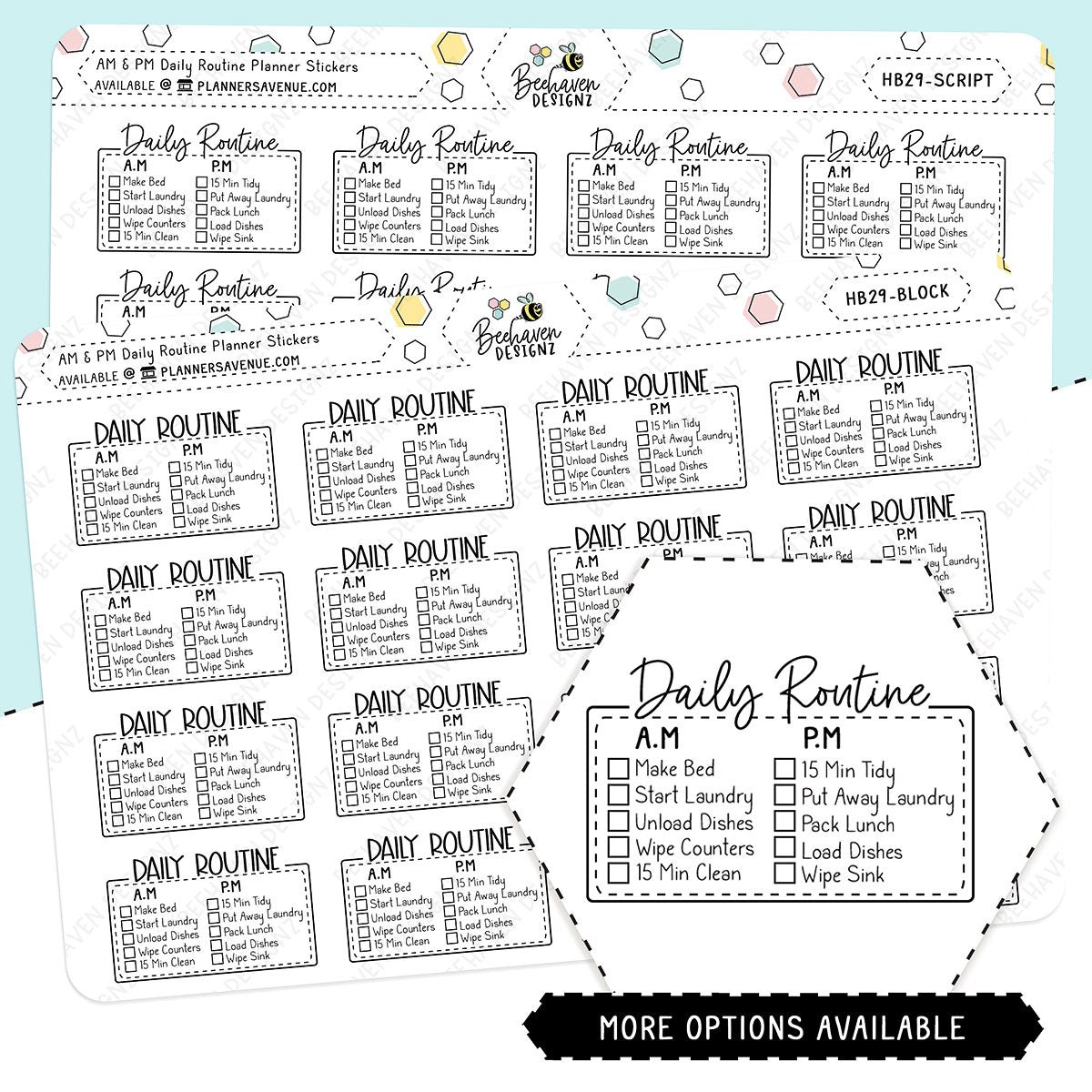 Home Routine Planner Stickers Bundle