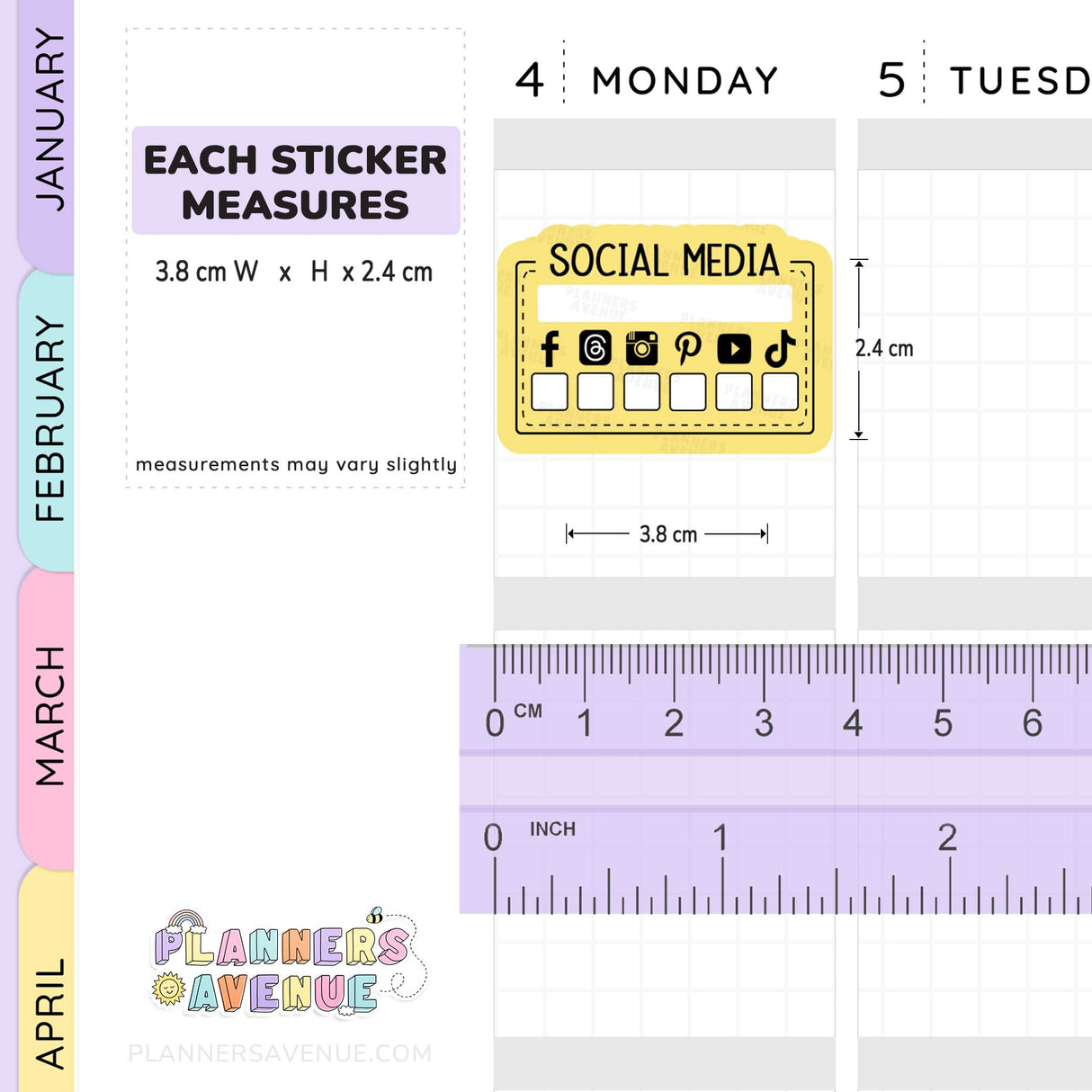 Social Media Post Tracker Stickers