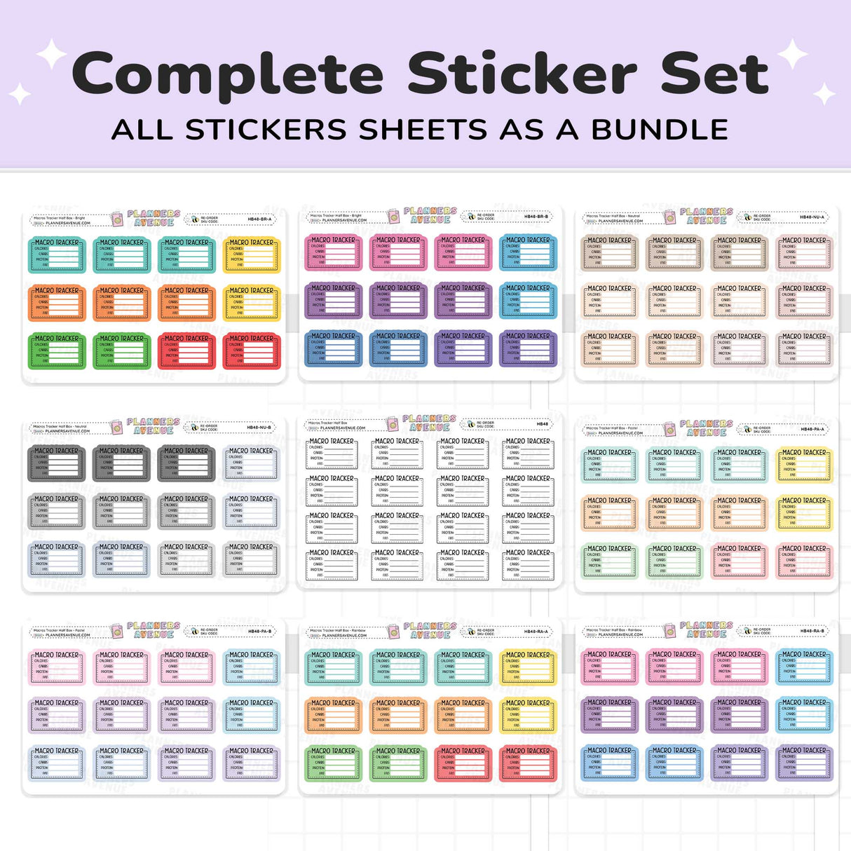 Maros Tracker Stickers - Half Box