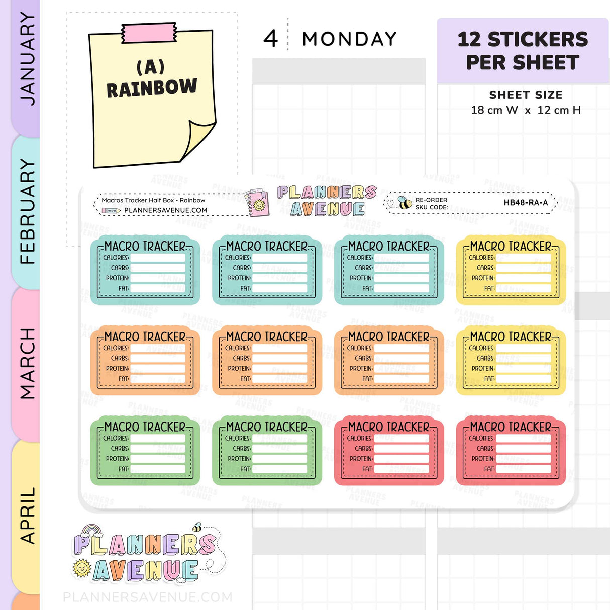Maros Tracker Stickers - Half Box