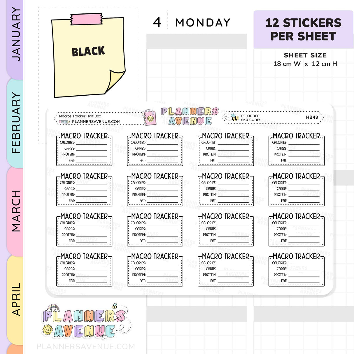 Maros Tracker Stickers - Half Box