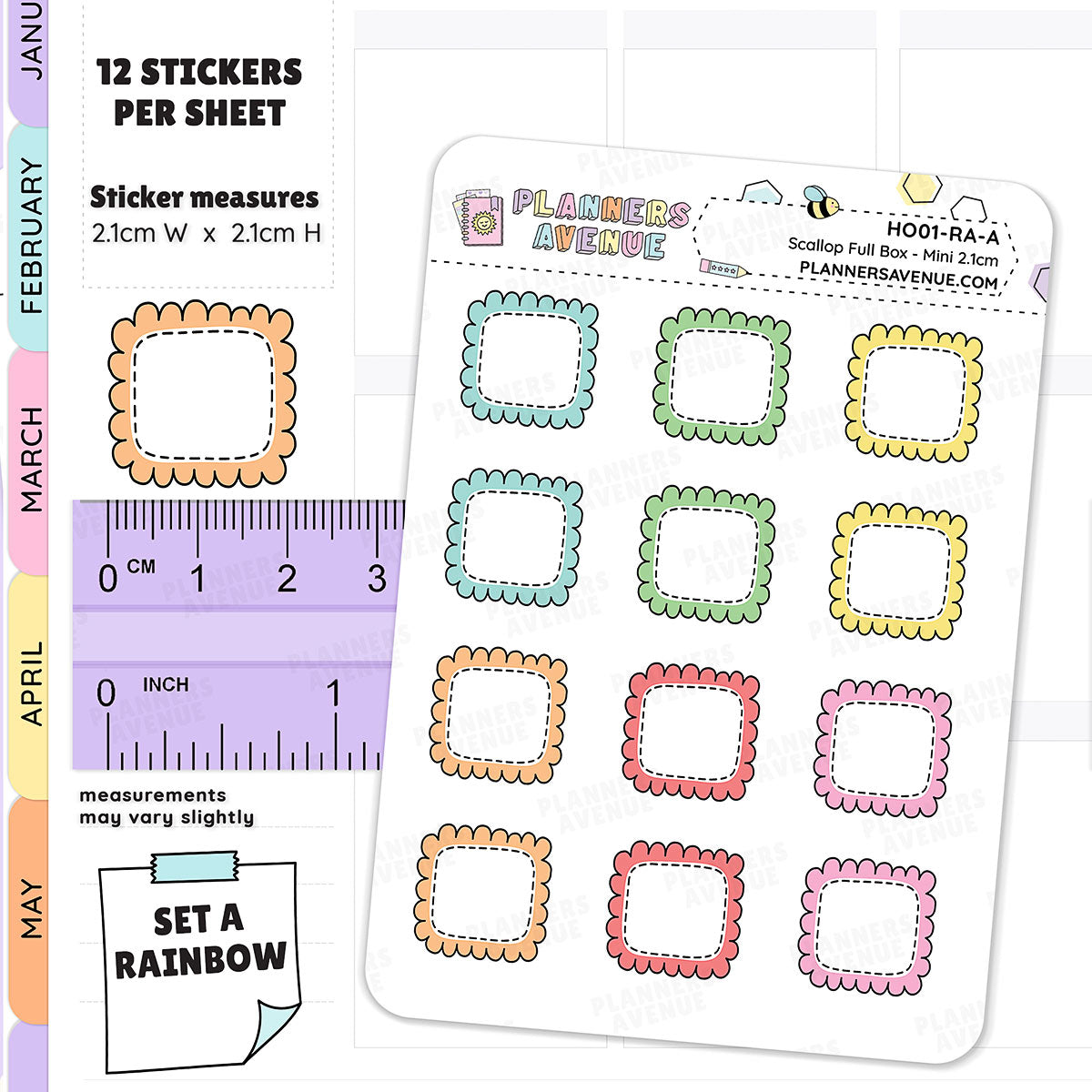 Hobonichi Weeks Box Planner Stickers