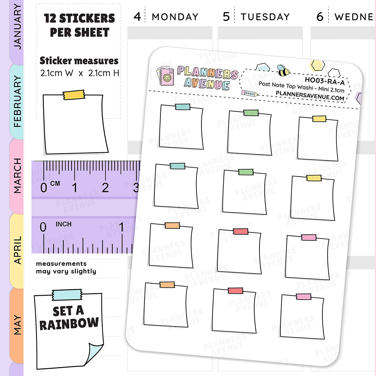 Hobonichi Mini Sticky Note Stickers