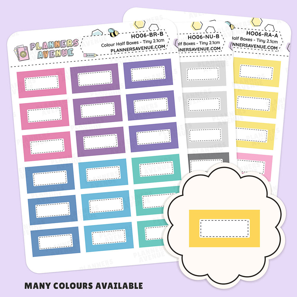 Hobonichi Half Boxes Functional Stickers