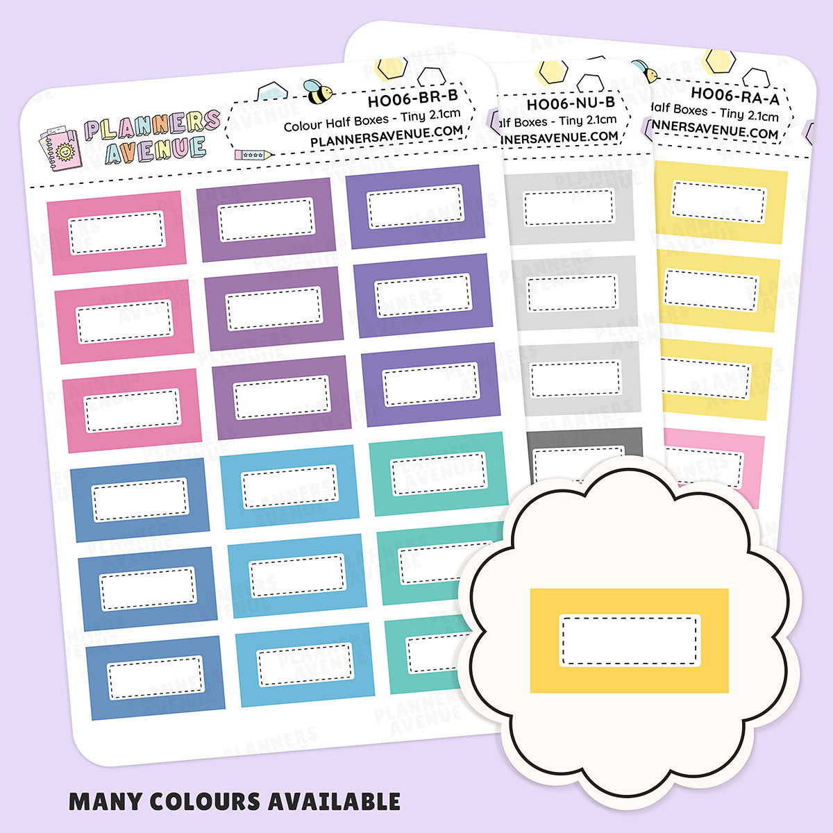 Hobonichi Half Boxes Functional Stickers