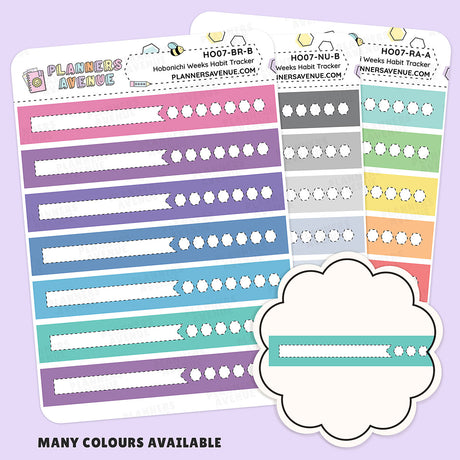 Hobonichi Weeks Habit Tracker Stickers