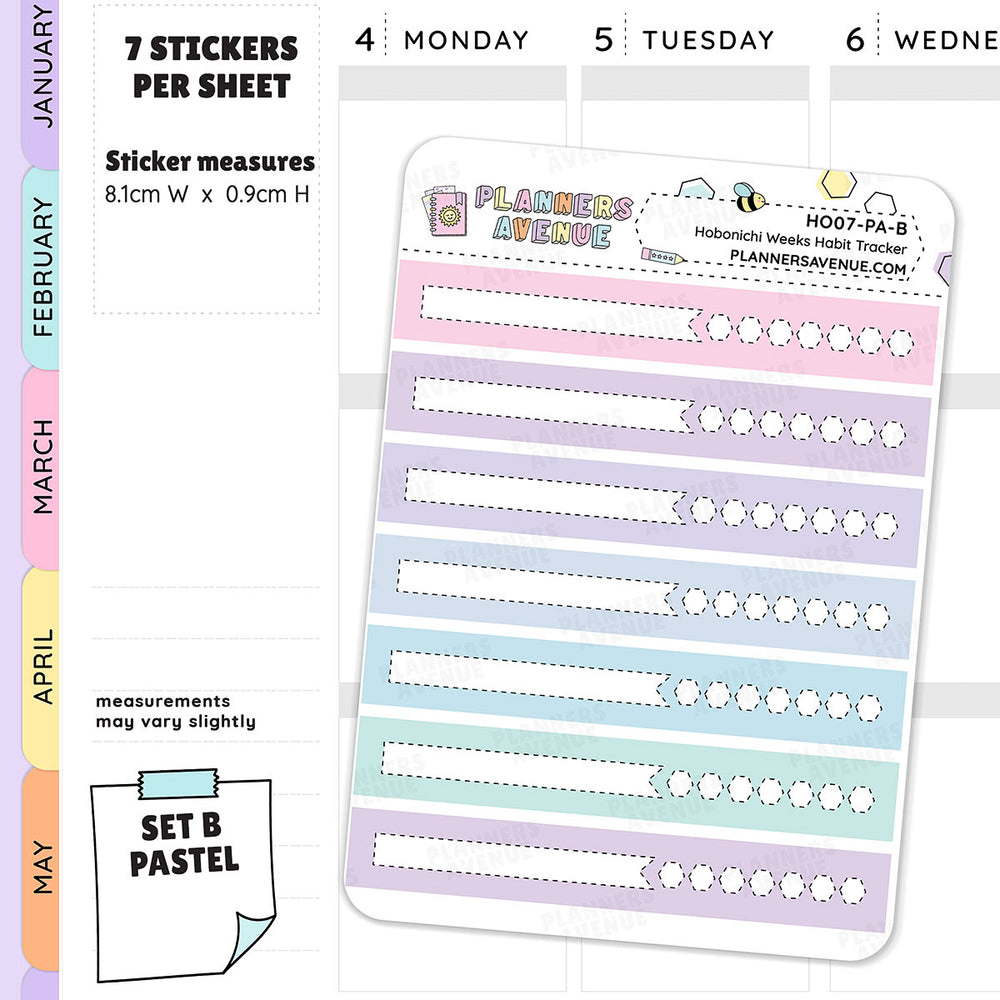 Hobonichi Weeks Habit Tracker Stickers