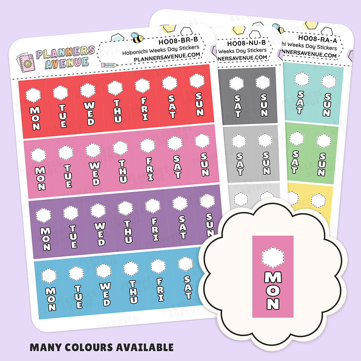 Hobonichi Weeks Day Stickers