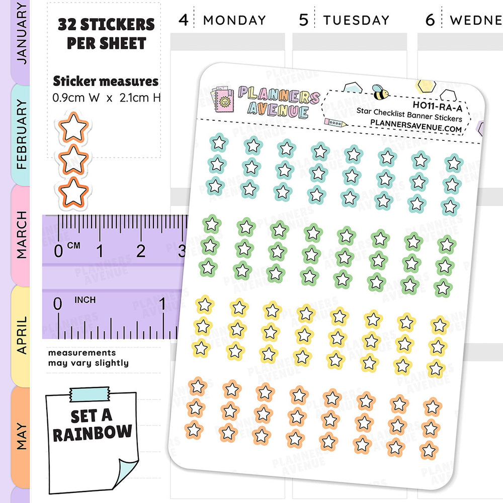 Star Doodle Checklist Stickers