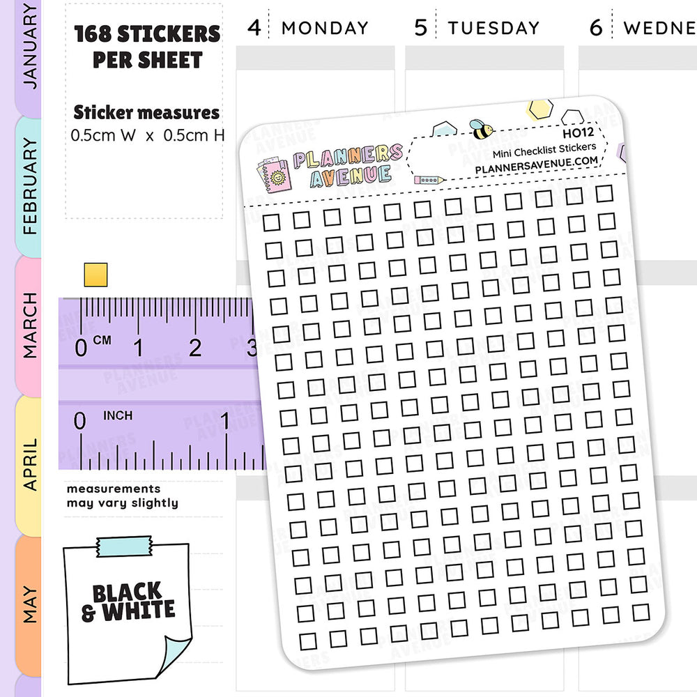 Mini Checkbox Stickers