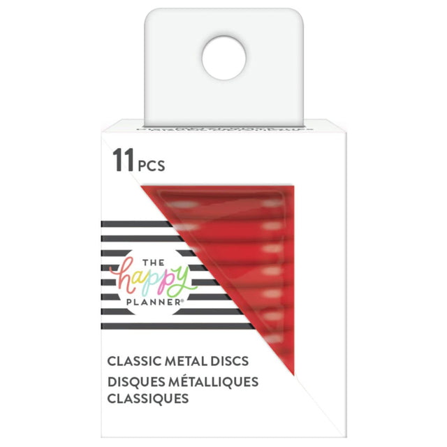 Happy Planner Medium Red Metal Discs