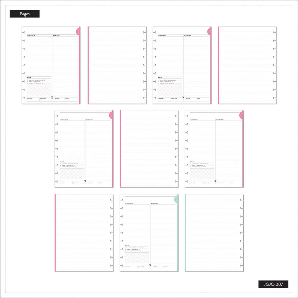 Happy Planner Sweets & Baking Classic Journal pages