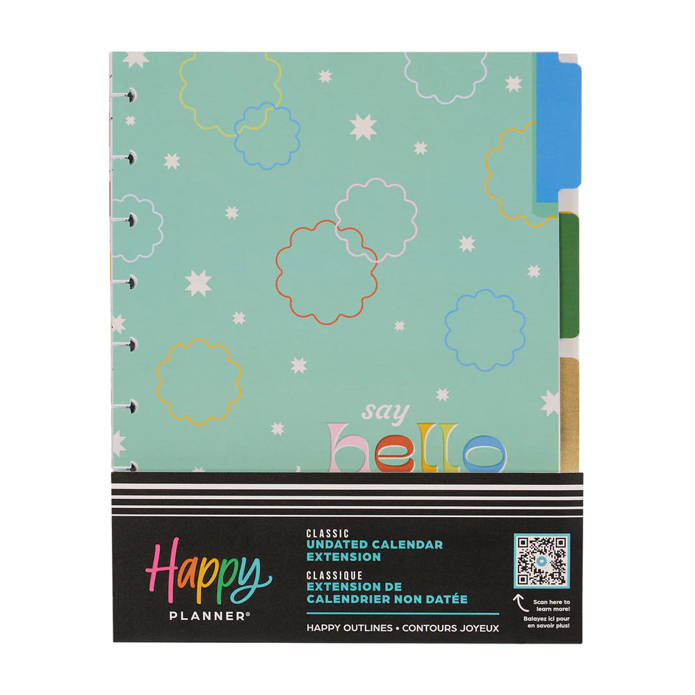 Happy Planner Happy Optimistic 
 Outlines Classic Extension Pack