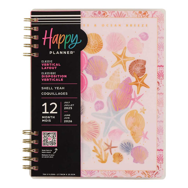 Happy Planner Shell Yeah Classic 12-Month Dated 2025-2026