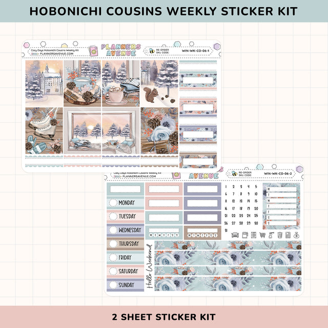 Cozy Days Hobonichi Cousins Weekly Sticker Kit