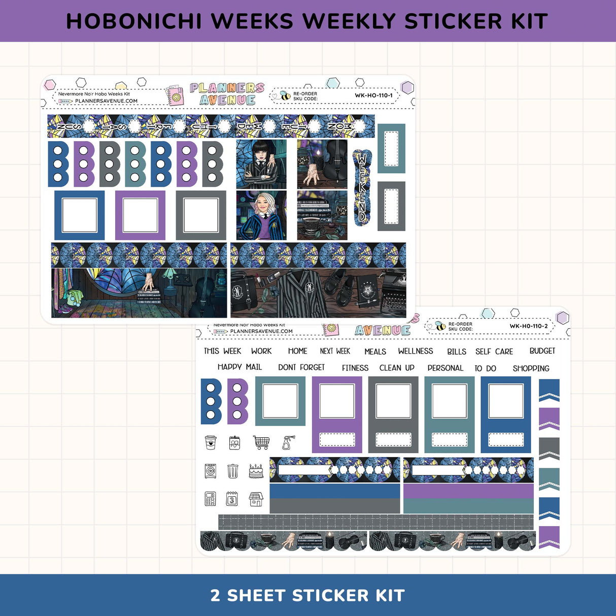 Nevermore Hobonichi Weeks Sticker Kit