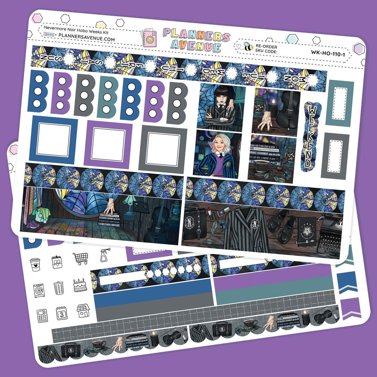 Nevermore Hobonichi Weeks Sticker Kit