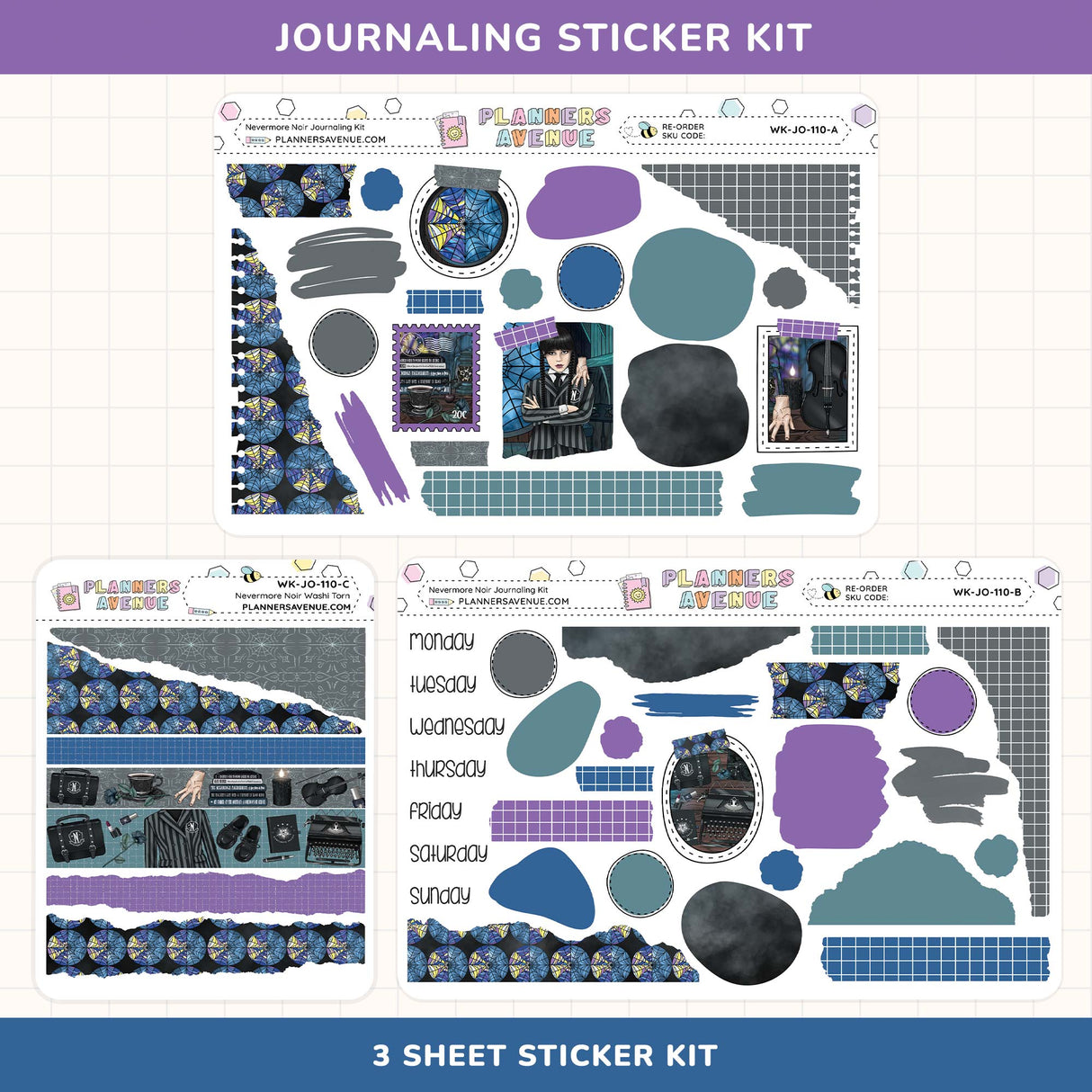 Nevermore Journaling Sticker Kit