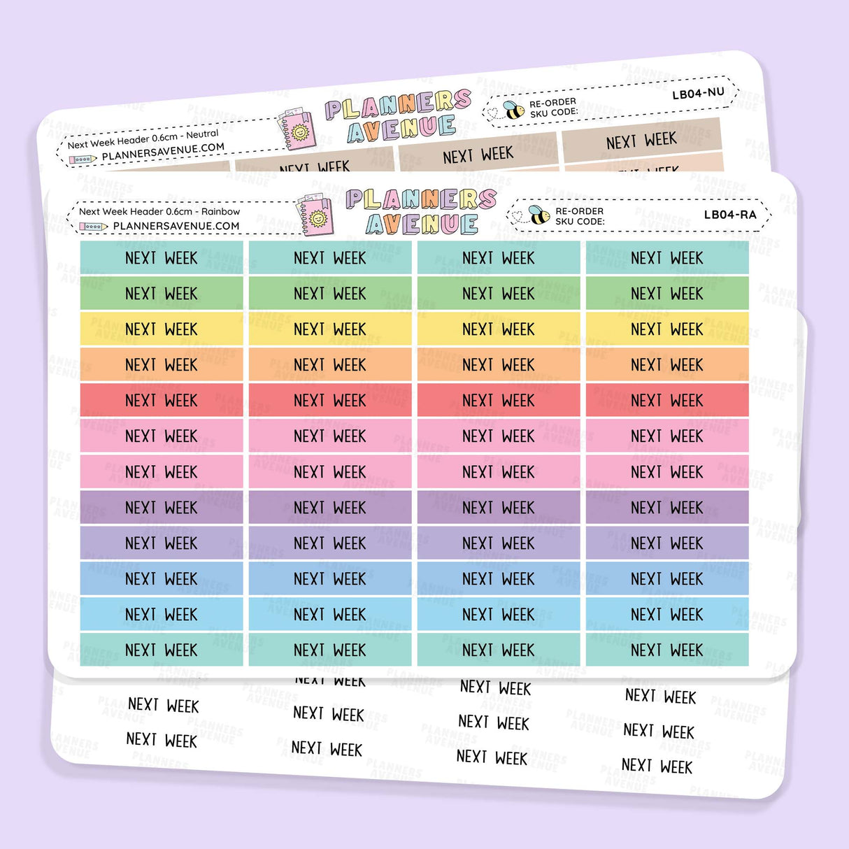 Next Week Header Planner Stickers