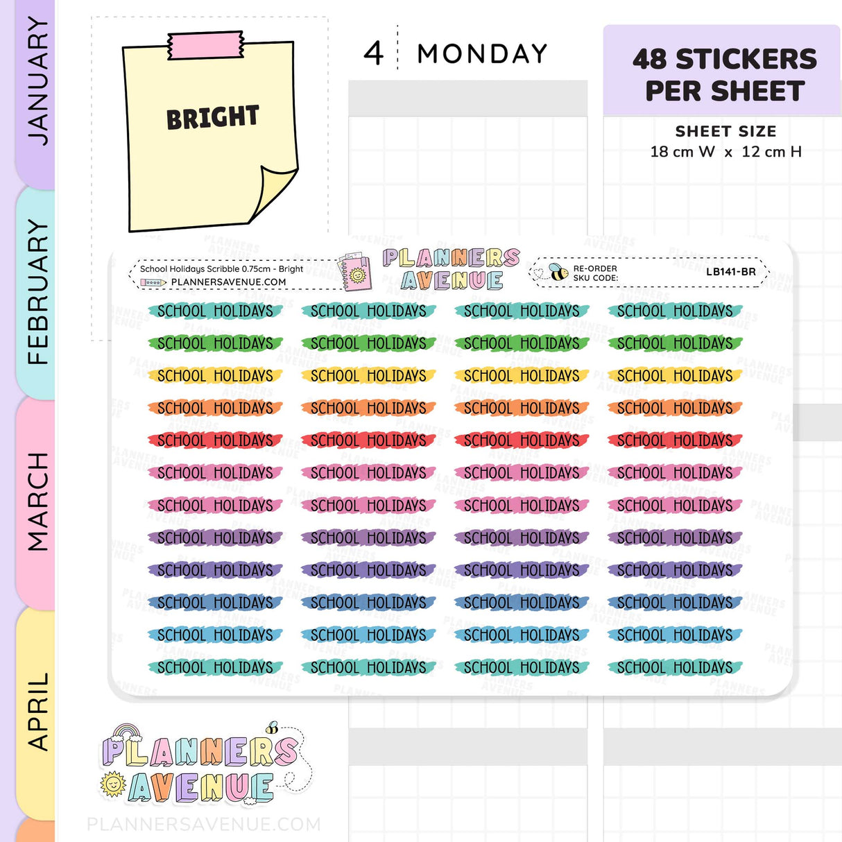 School Holiday Scribble Stickers