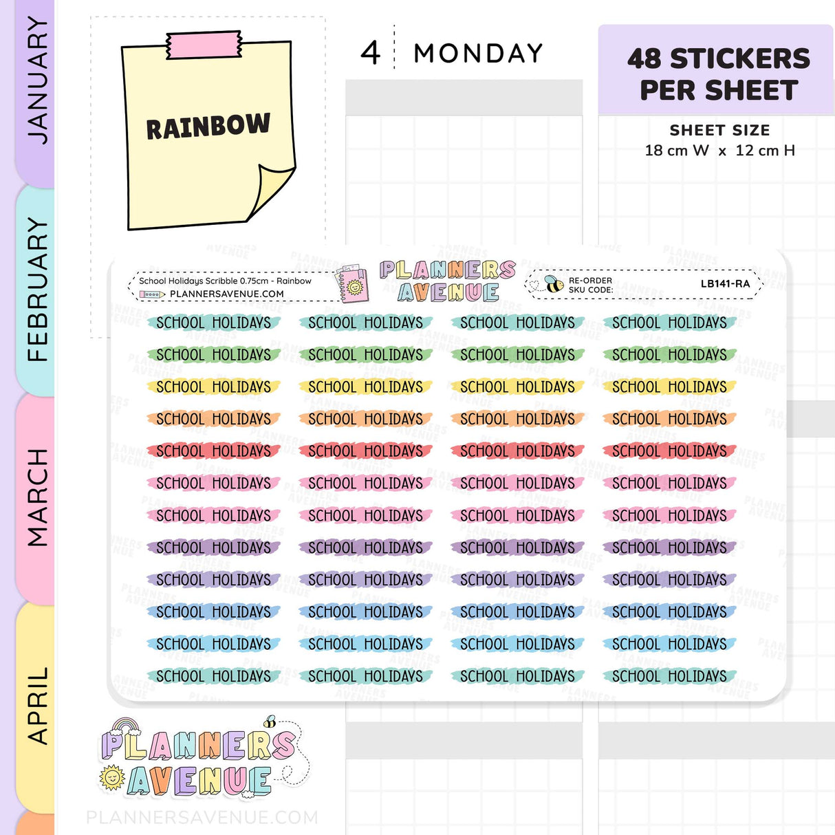 School Holiday Scribble Stickers