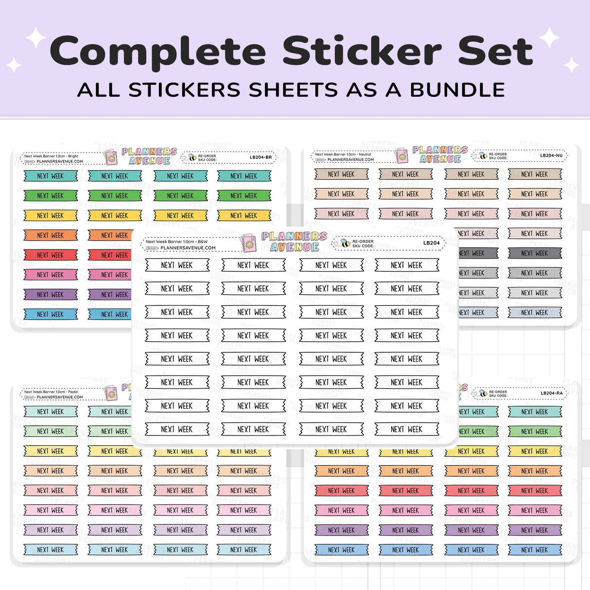 Next Week Banner Flag Stickers