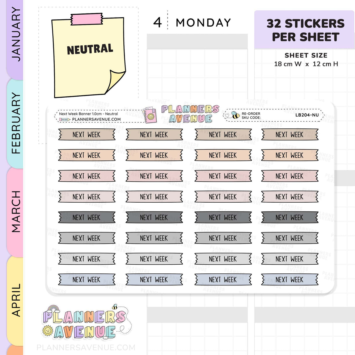 Next Week Banner Flag Stickers