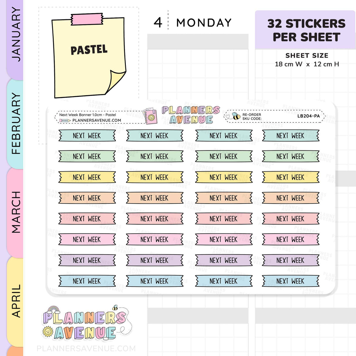 Next Week Banner Flag Stickers