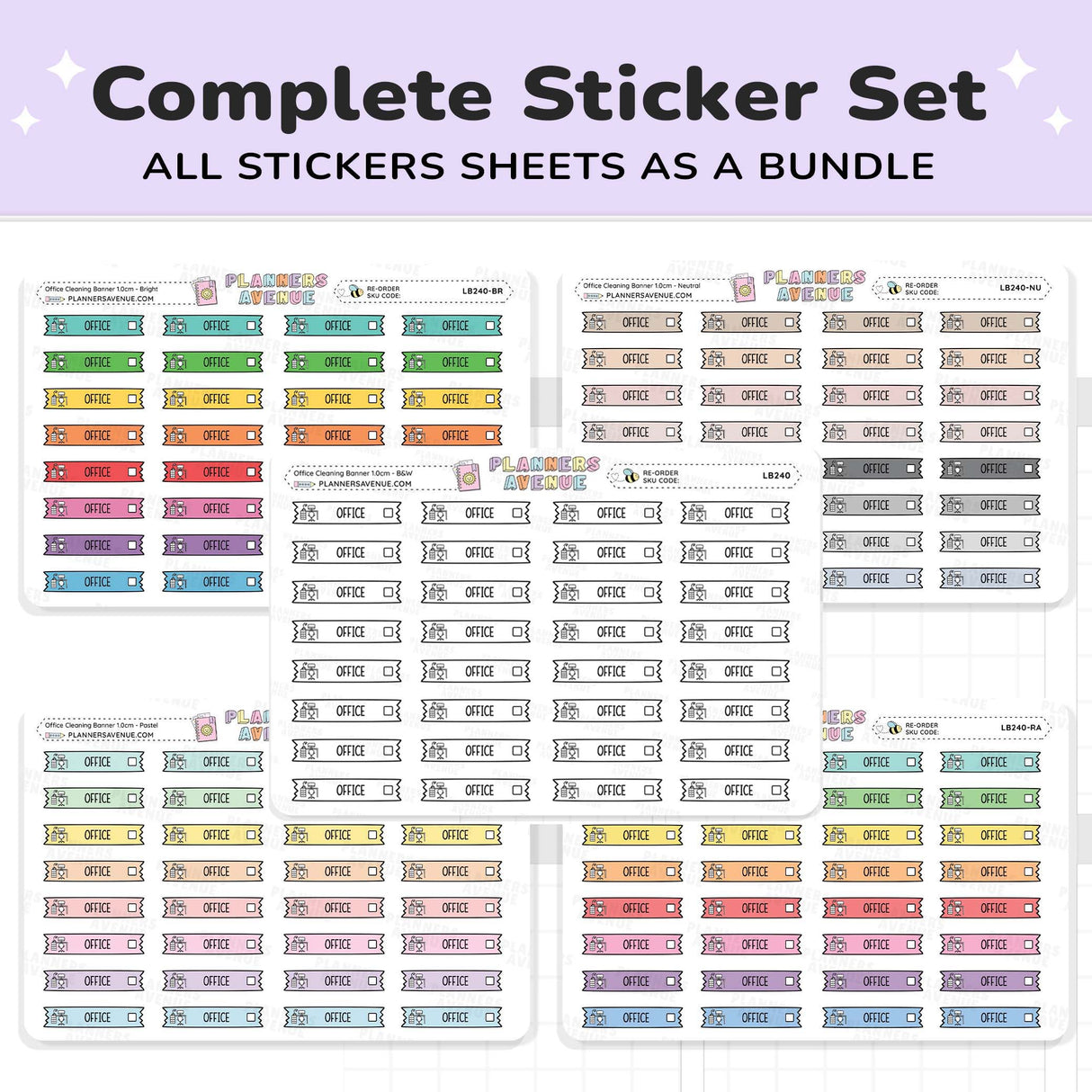 Clean Office Banner Flag Stickers