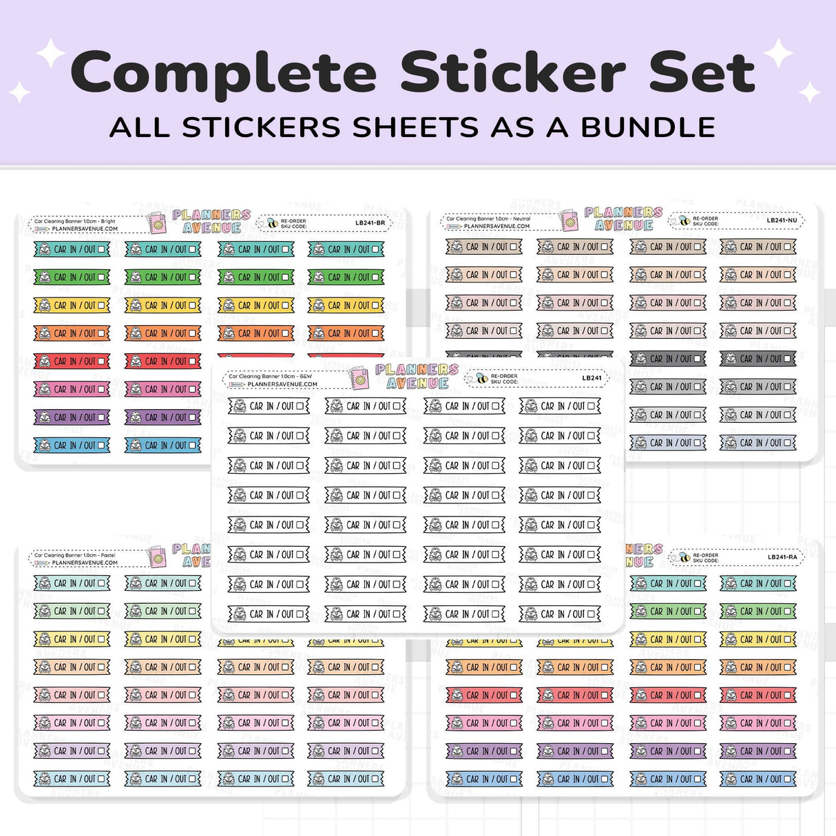 Clean Car Banner Flag Stickers