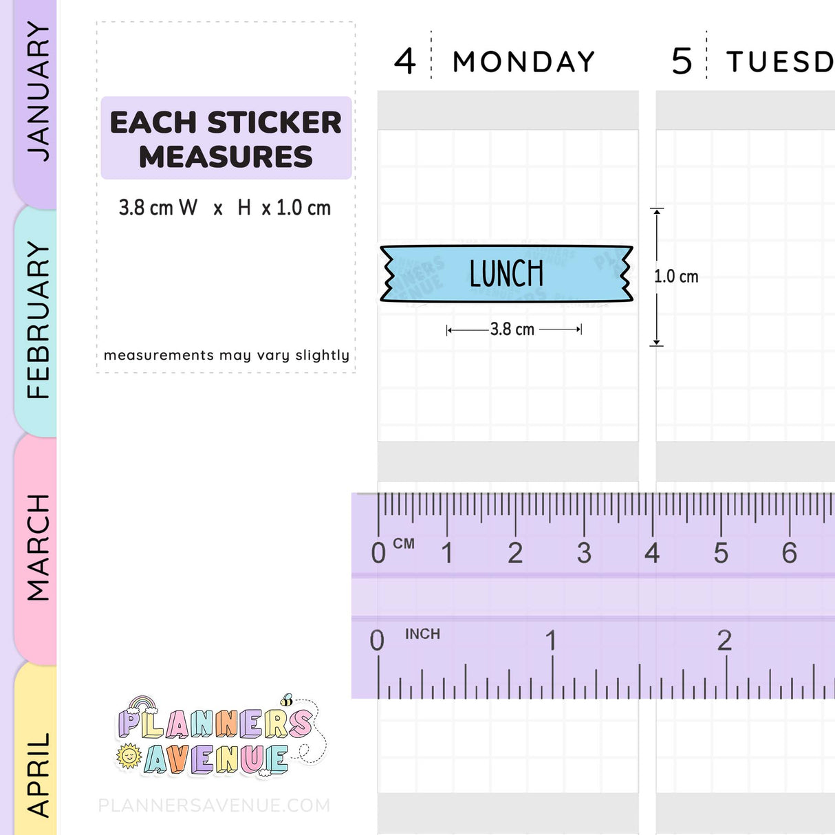 Lunch Banner Flag Stickers