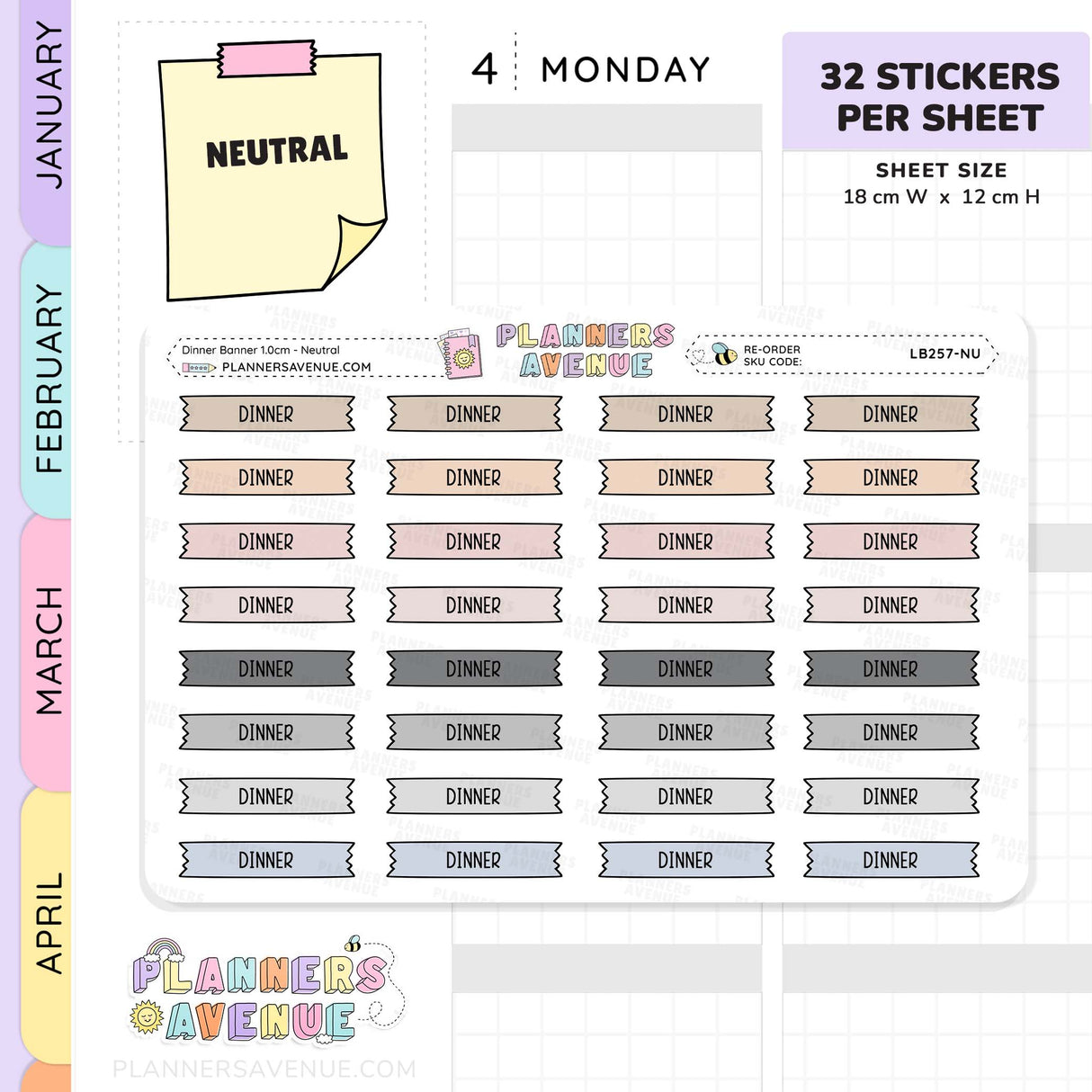 Dinner Banner Flag Stickers