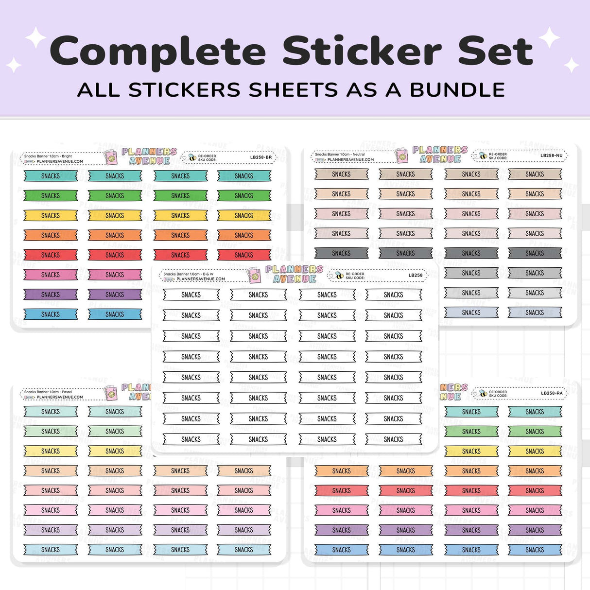 Snacks Banner Flag Stickers