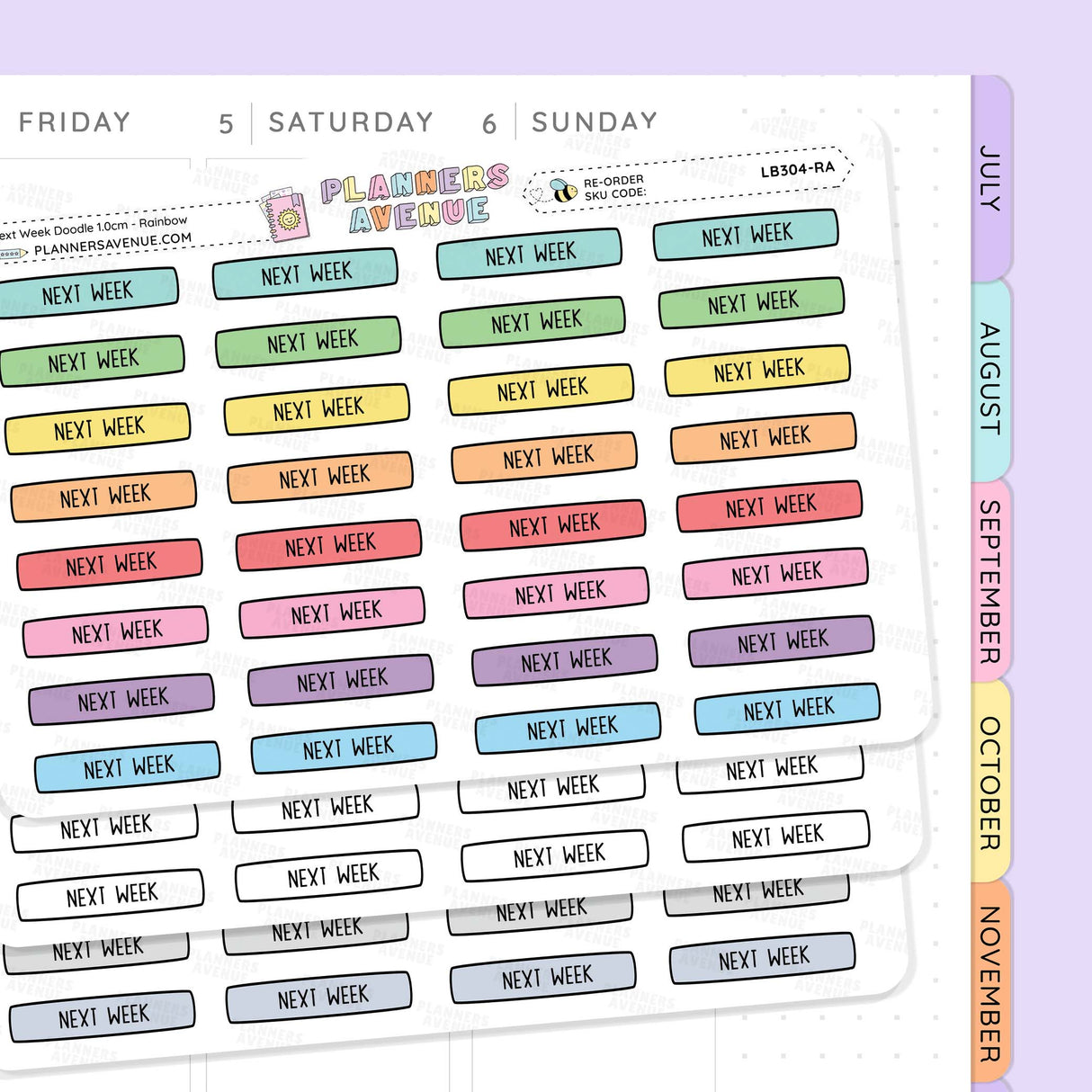 Next Week Planner Stickers