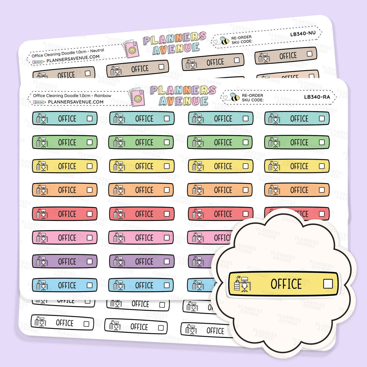 Office Cleaning Planner Stickers