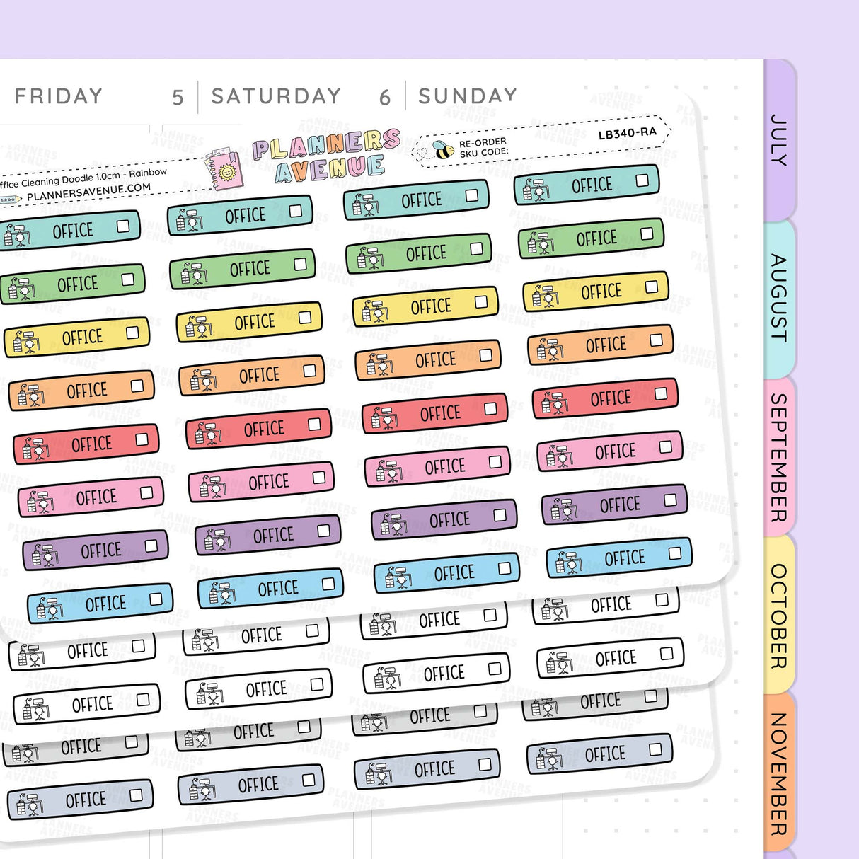 Office Cleaning Planner Stickers