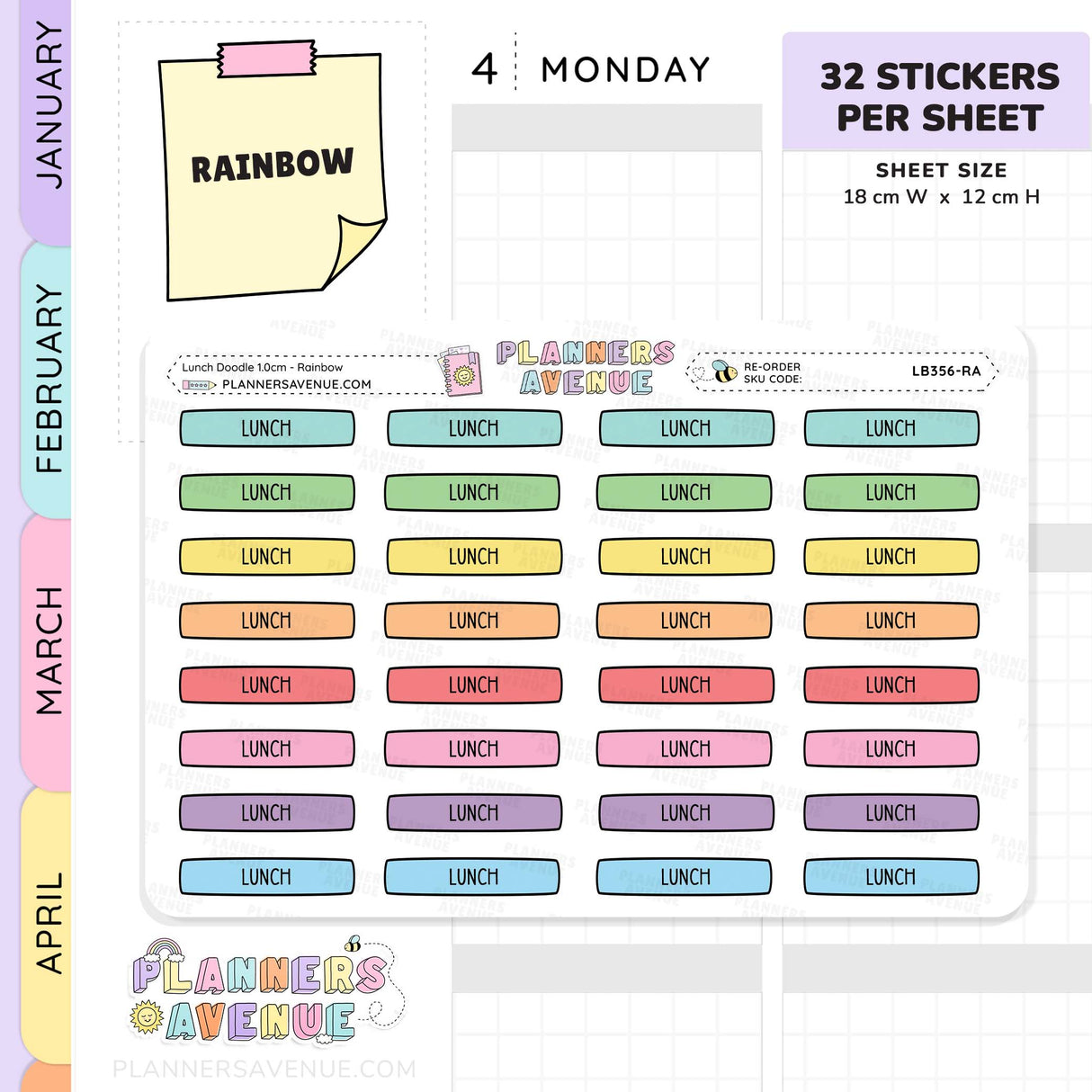 Lunch Planner Stickers