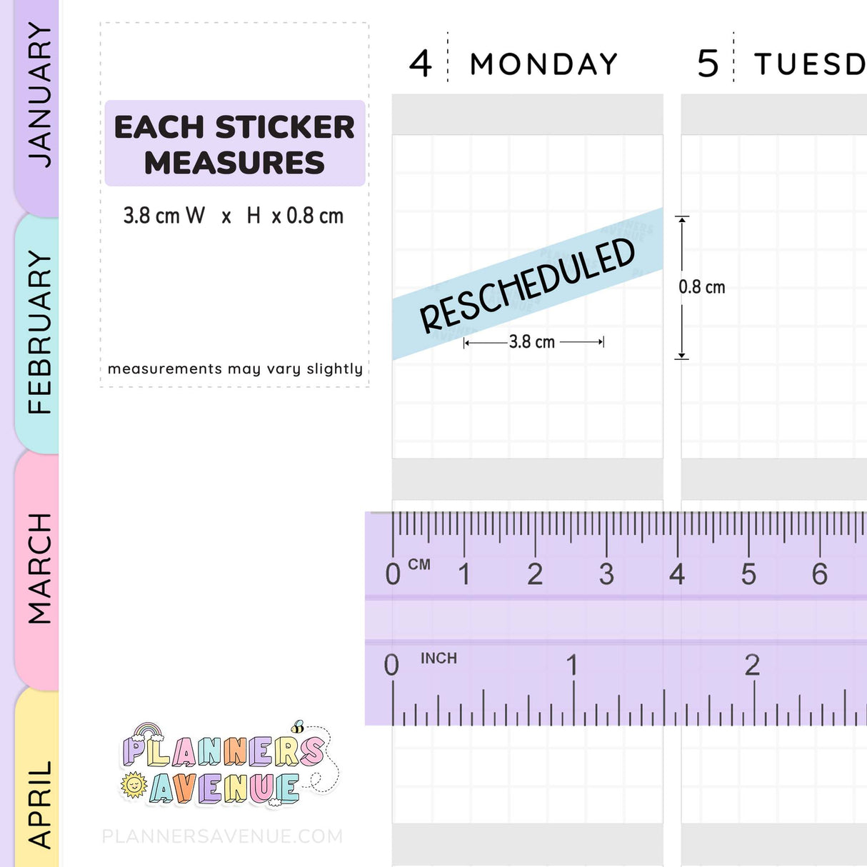 Cancel Reschedule Planner Stickers