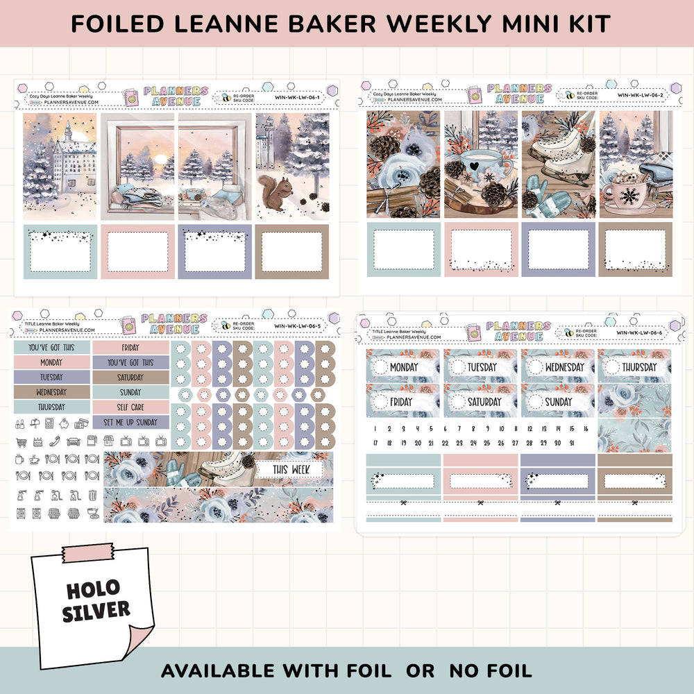 Cozy Days Leanne Baker Weekly Sticker Foiled Kit