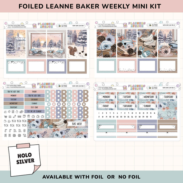 Cozy Days Leanne Baker Weekly Sticker Foiled Kit