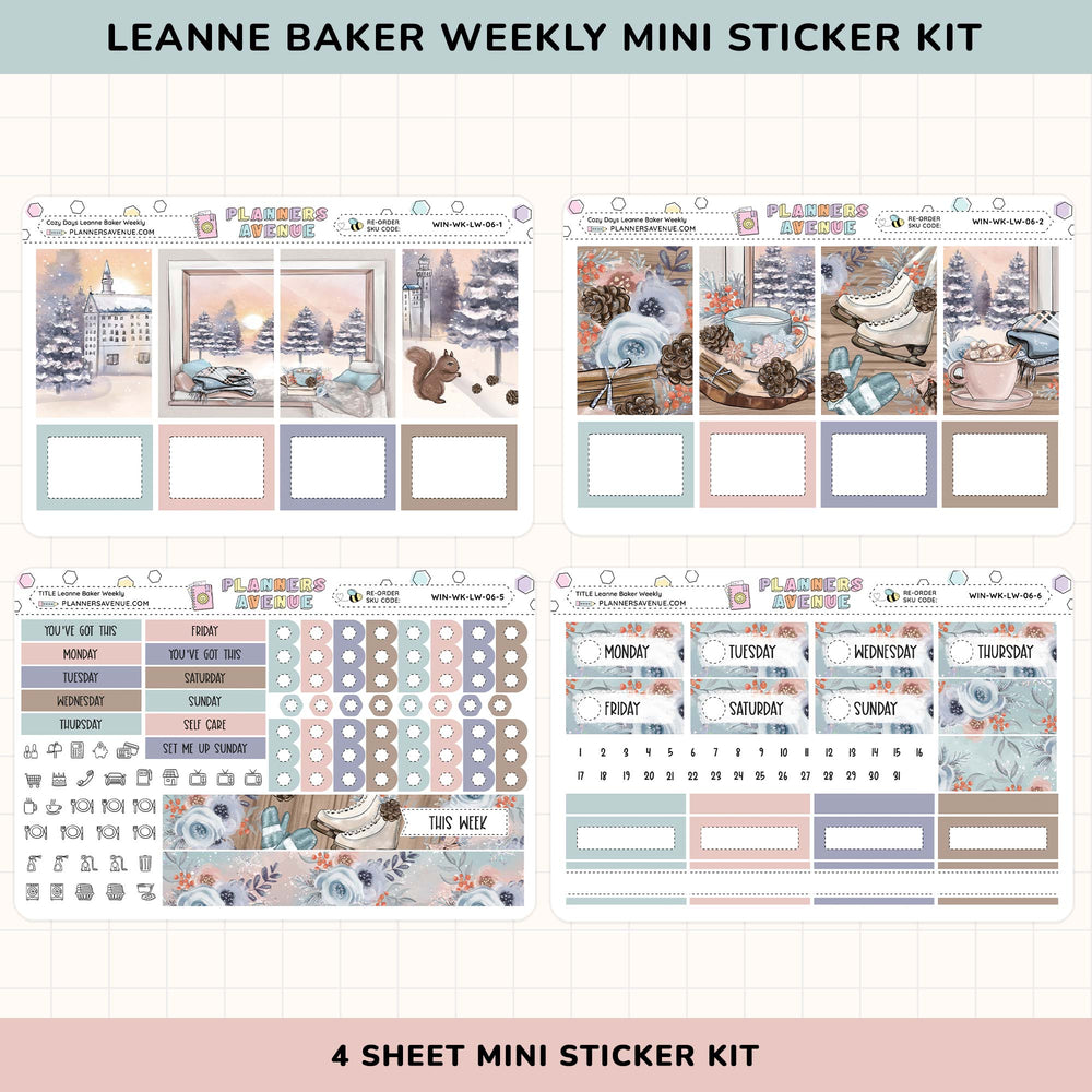Cozy Days Leanne Baker Weekly Sticker Kit