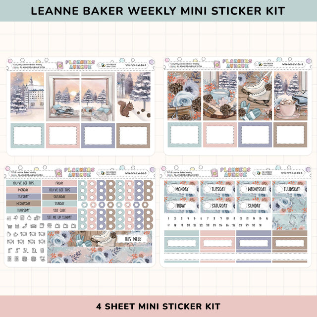 Cozy Days Leanne Baker Weekly Sticker Kit
