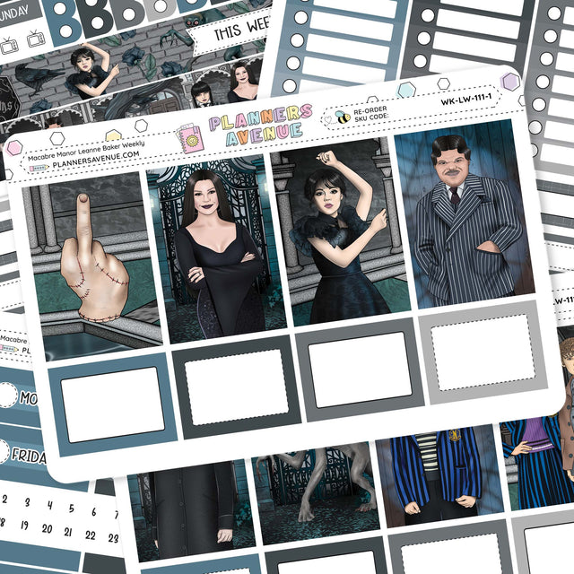 Macabre Manor Leanne Baker Weekly Sticker Kit