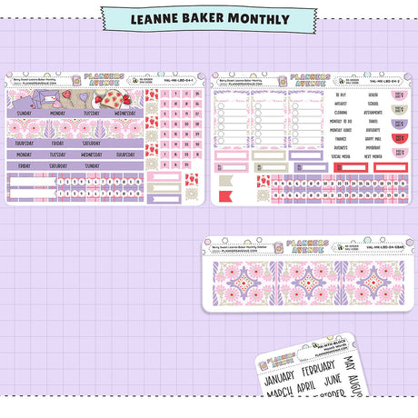 Berry Sweet Leanne Baker Monthly Sticker Foiled Kit (PURPLE FOIL)