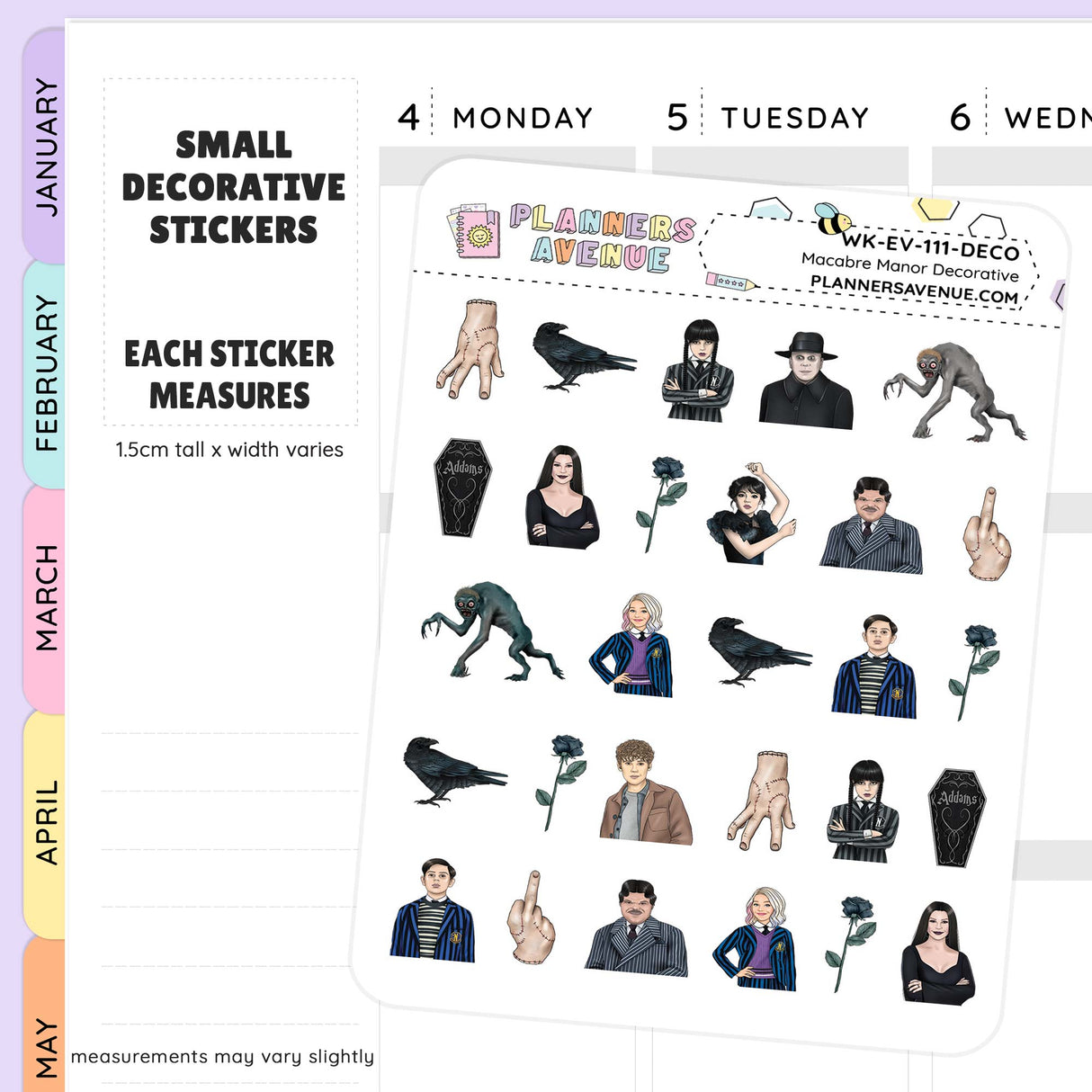 Macabre Manor Small Decorative Planner Sticker