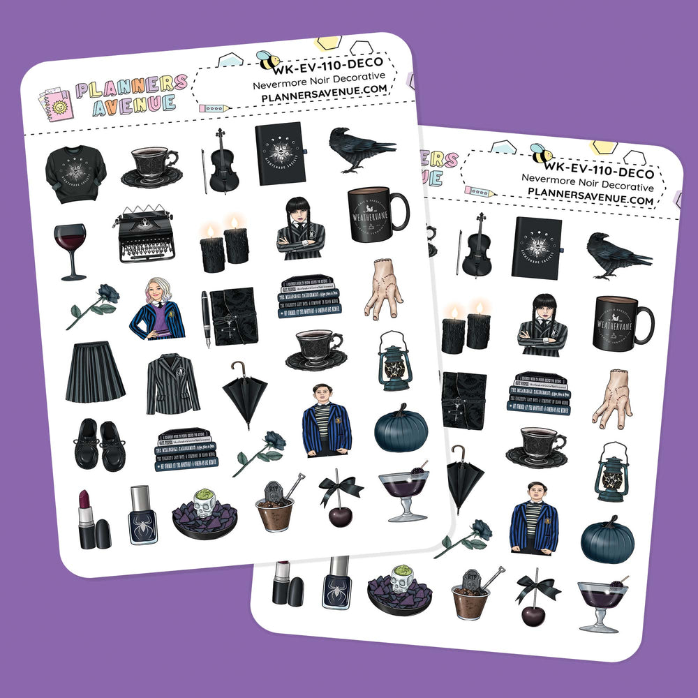 Nevermore Small Decorative Planner Sticker