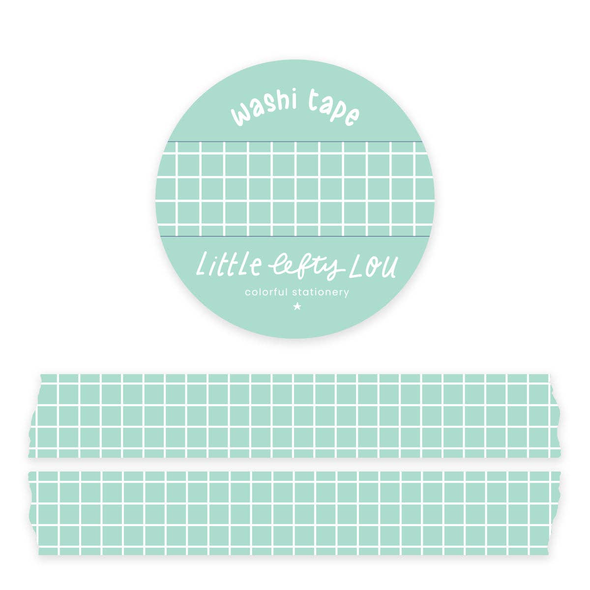 Mint Grid Washi Tape by Little Lefty Lou