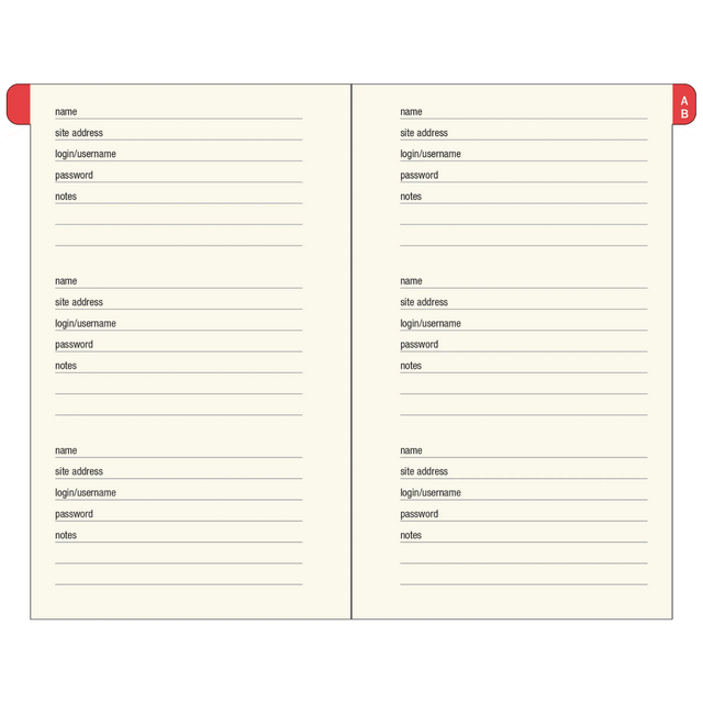 Mushroom Internet Address & Password Logbook