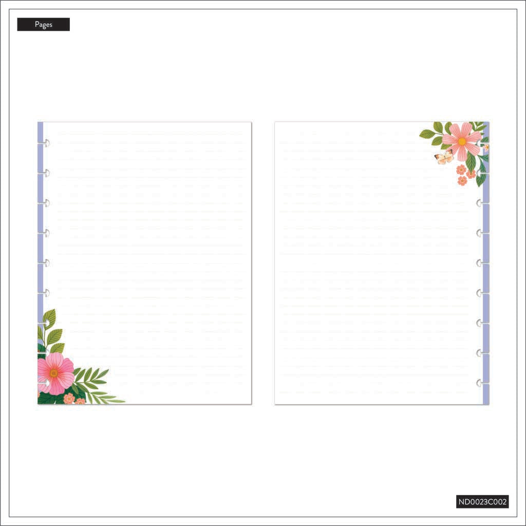 Happy Planner Midnight Meadow Classic Notebook - Lined